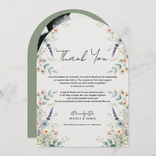Watercolor Floral Wildflower Spring Thank You Invitation