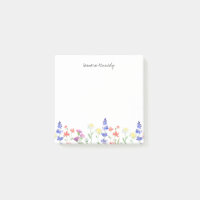 Watercolor Floral Wildflowers Personalised Name 