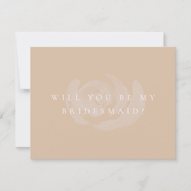 Watercolor Floral Will You Be My Bridesmaid Card (Front)