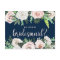Watercolor Floral Will You Be My Bridesmaid Card