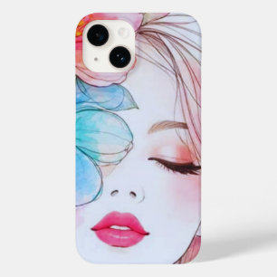 Watercolor Floral Woman Aesthetic Phone Case