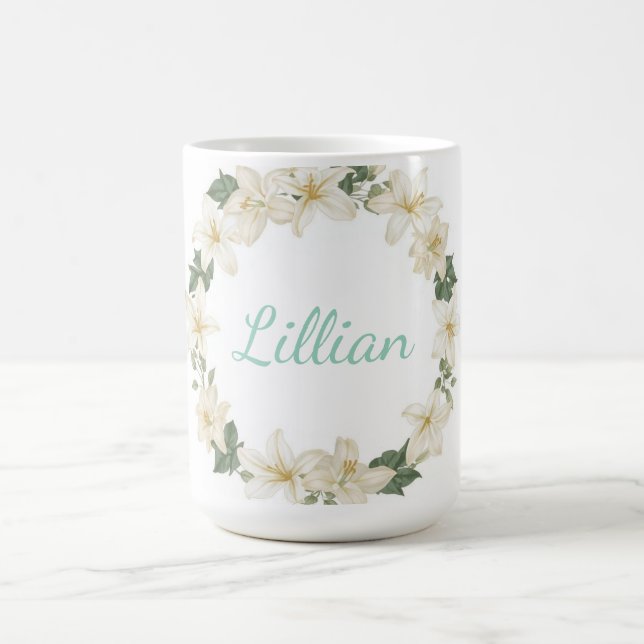 Watercolor Floral Wreath Mother’s Day Coffee Mug (Center)