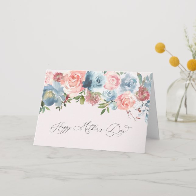 watercolor florals happy mother's day card (Front)