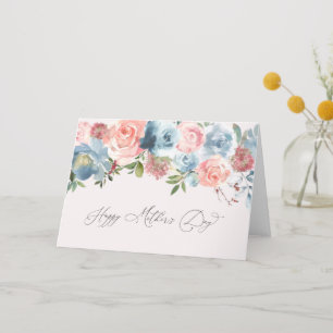 watercolor florals happy mother's day card