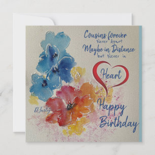 Watercolor Florals Note Card