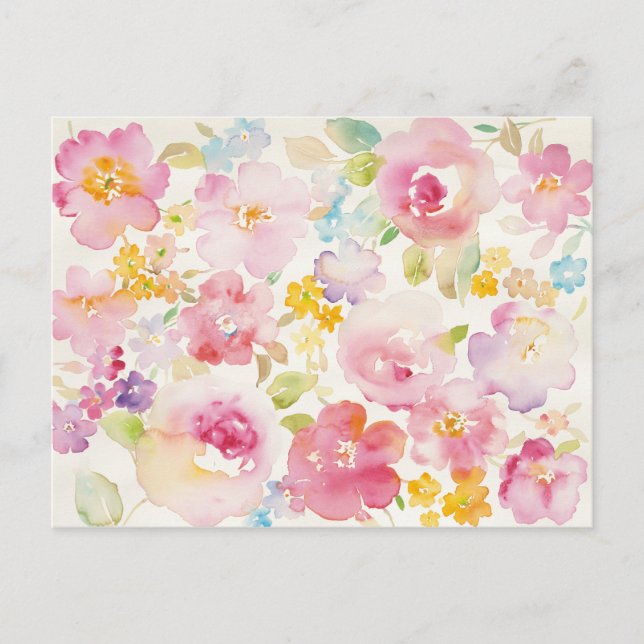 Watercolor Florals Postcard (Front)