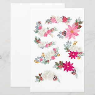 Watercolor florals to cut out and collage