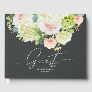 Watercolor Florals Wedding Guest Book
