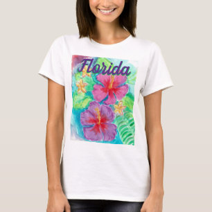 Watercolor Florida Hibiscus T-Shirt