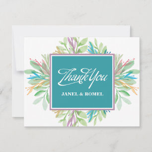 Watercolor Flower 4 - Thank you Card