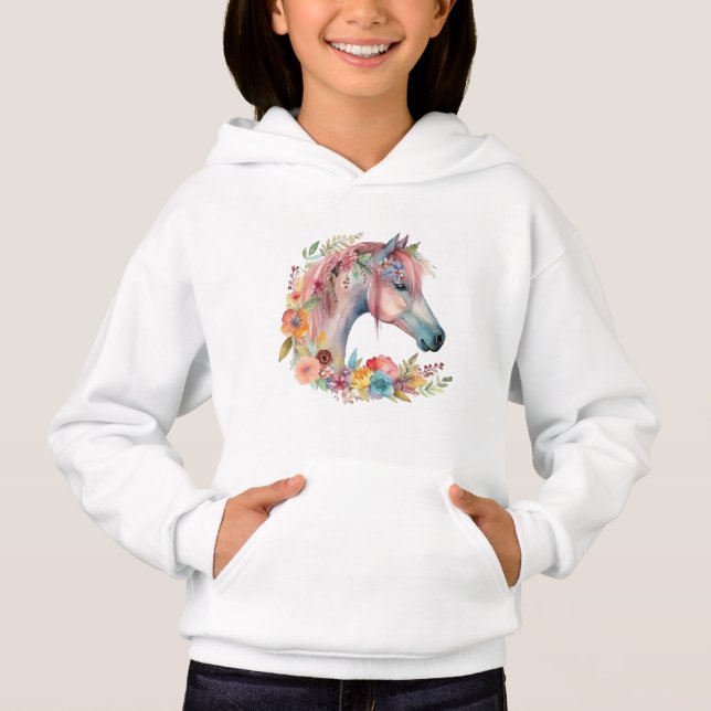 Watercolor Flower Boho Horse Pastel (Front)