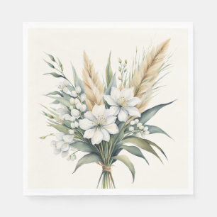 Watercolor Flower Bouquet Napkin