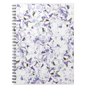 Watercolor flower bouquet of hydrangeas. notebook