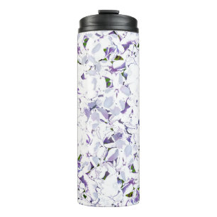 Watercolor flower bouquet of hydrangeas. thermal tumbler