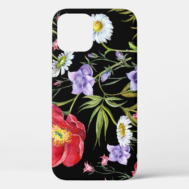 Watercolor Flower Bouquet: Seamless Pattern Case-Mate iPhone Case (Back)