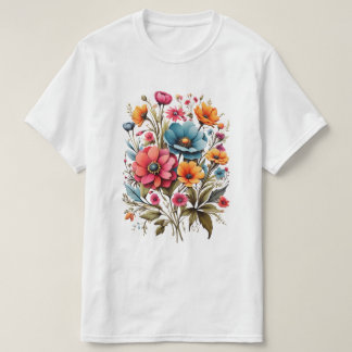 Watercolor Flower Bouquet T-Shirt
