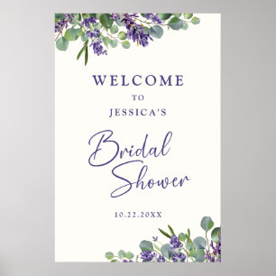 Watercolor Flower Bridal Shower Welcome Poster