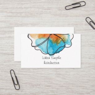  Watercolor Flower  Business Card