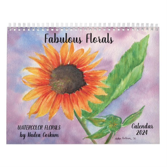Watercolor flower calendar (Cover)
