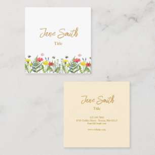 Watercolor Flower Calling Card