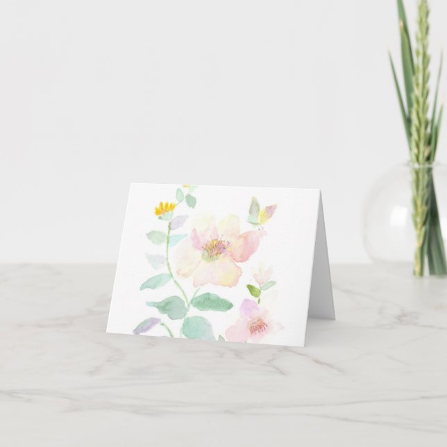 Watercolor flower card (Front)