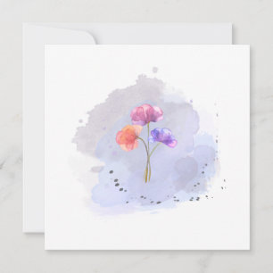 watercolor flower card