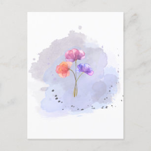 watercolor flower card