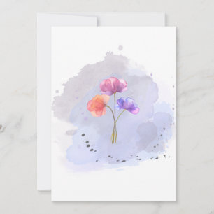 watercolor flower card
