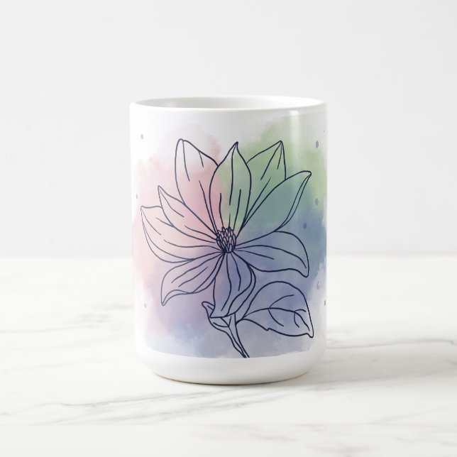 Watercolor Flower Coffee Mug (Center)