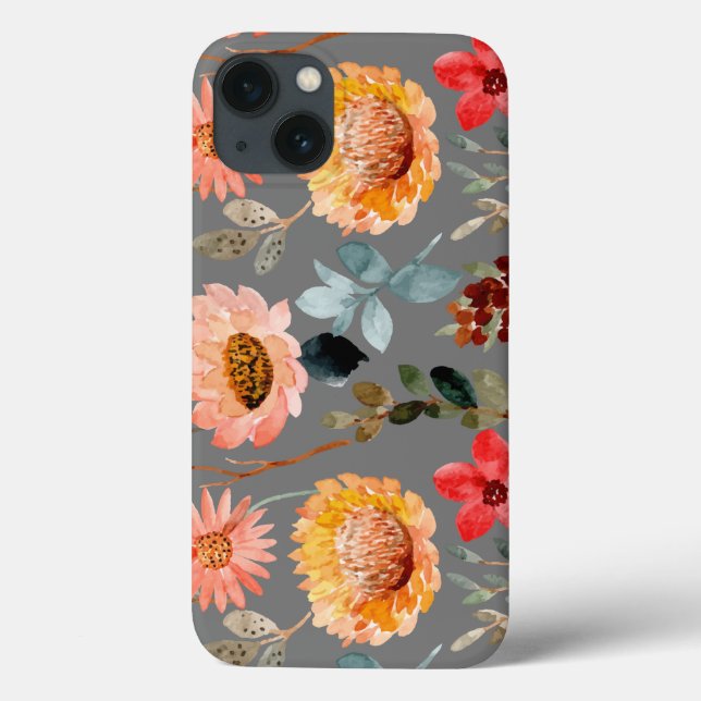 Watercolor Flower Colourful Nature Cute    Case-Mate iPhone Case (Back)