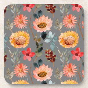 Watercolor Flower Colourful Nature Cute    Coaster