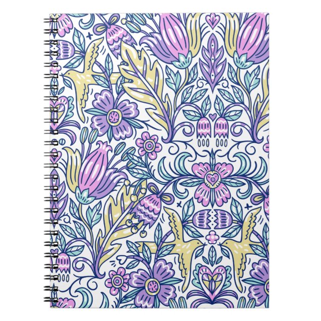 Watercolor Flower Colourful Nature Elegant      Notebook (Front)