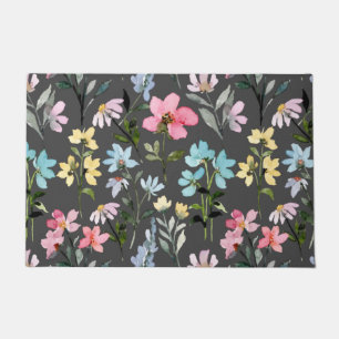 Watercolor Flower Colourful Vintage Doormat