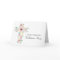 Watercolor Flower Cross First Communion Notes