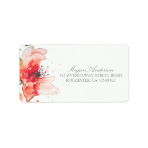 Watercolor Flower Cute Wedding Label