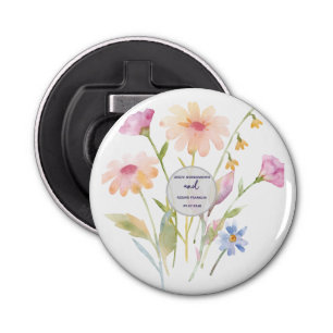 watercolor flower editable bottle opener