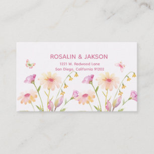 watercolor flower editable enclosure card