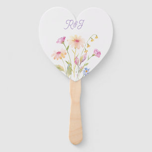 watercolor flower editable hand fan