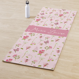 Watercolor Flower Fairy Kids Yoga Mat
