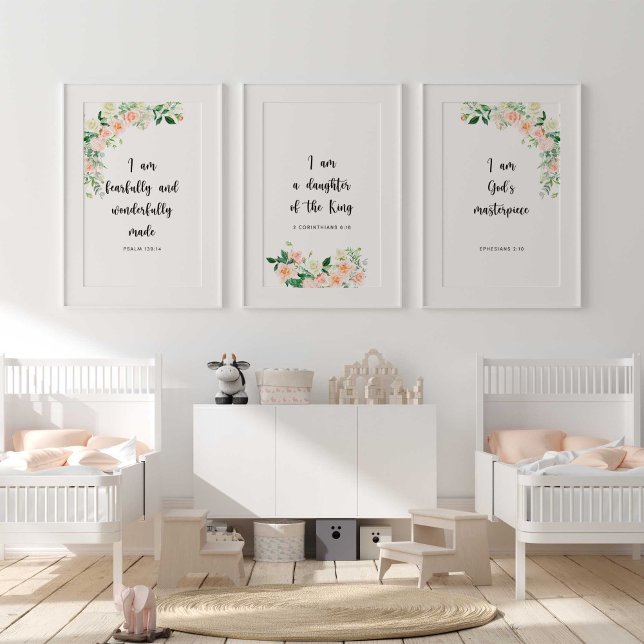 watercolor Flower girls bible verse poster (Creator Uploaded)