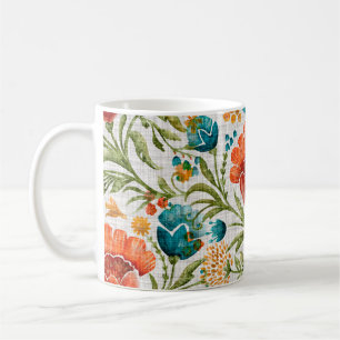 Watercolor flower motif background. Hand painted e Coffee Mug