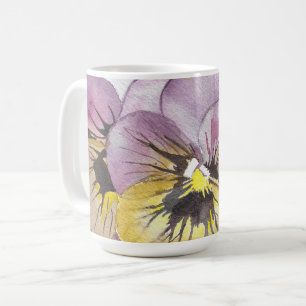 Watercolor flower mug