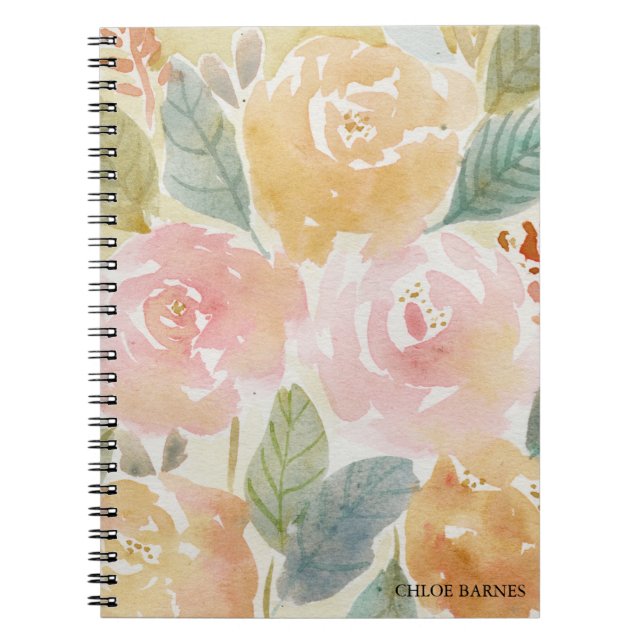 Watercolor Flower Notebook (Front)