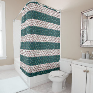 Watercolor Flower Pattern Shower Curtain