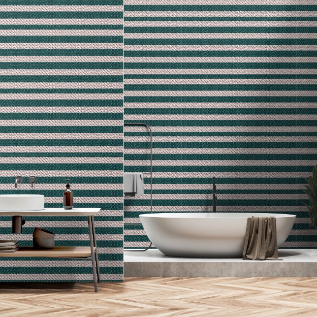 Watercolor Flower Pattern Wallpaper (Bathroom)