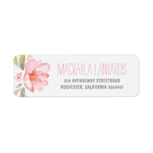 Watercolor Flower Pink Floral Wedding