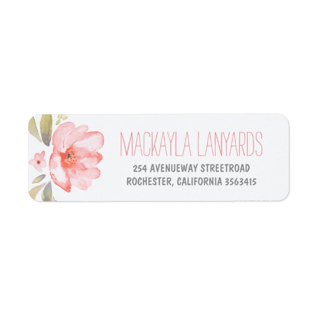 Watercolor Flower Pink Floral Wedding (Front)