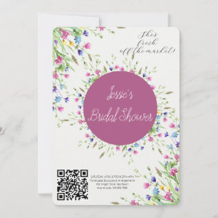 Watercolor Flower Pot Bridal Shower Garden Party Invitation