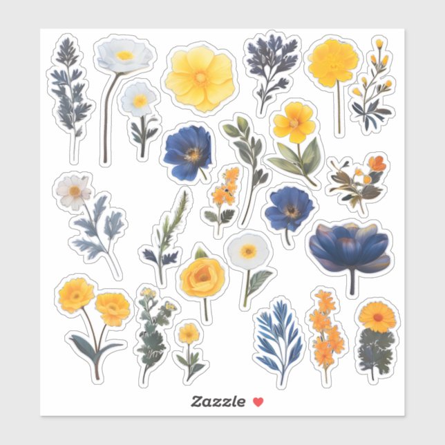 Watercolor Flower Scrapbook Stationery (Sheet)