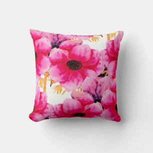 Watercolor flower seamless pattern background,beau cushion
